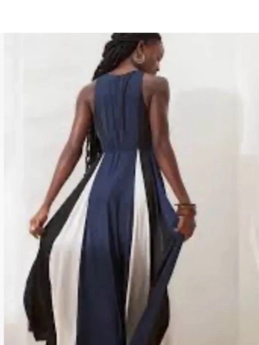 Banana Republic Sleevelss Color Block Maxi Length Dress Size 4P NWT - Picture 2 of 9